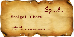 Szolgai Albert névjegykártya